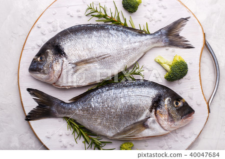 Raw sea bream fish Raw sea bream fish 40047684