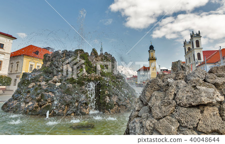 Water fountain in Banska Bystrica, Slovakia. Water fountain in Banska Bystrica, Slovakia. 40048644