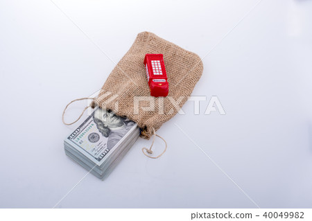 Telephone booth and bundle of dollar Telephone booth and bundle of dollar 40049982