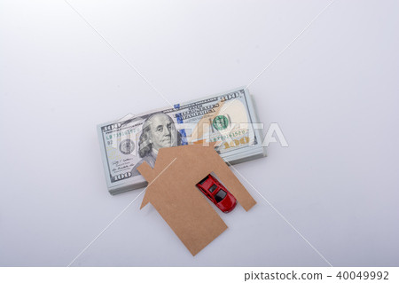 House and a car beside US dollars House and a car beside US dollars 40049992