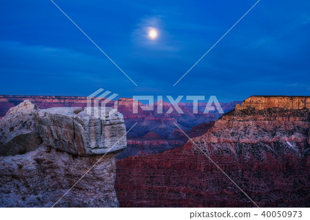 Night sky with full moon over Grand Canyon Night sky with full moon over Grand Canyon 40050973