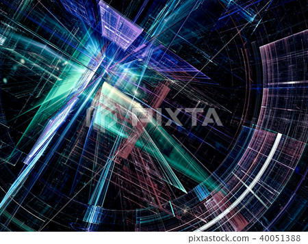 Futuristic portal - abstract digitally generated image 40051388