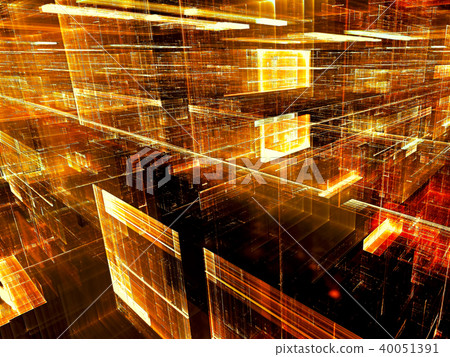 Technology fractal - abstract digitally generated image Technology fractal - abstract digitally generated image 40051391