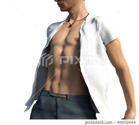 Male anatomy muscle 3DCG illustration material Male anatomy muscle 3DCG illustration material 40052644
