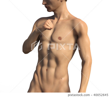 Male anatomy muscle 3DCG illustration material Male anatomy muscle 3DCG illustration material 40052645