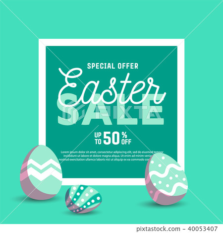 Easter. Sale banner with place for text. Easter. Sale banner with place for text. 40053407