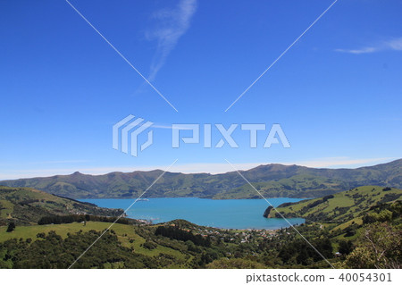 View from Akaroa mountain New Zealand View from Akaroa mountain New Zealand 40054301