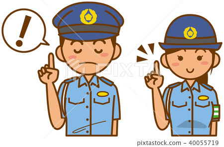 警察和女警的圖像例證 警察和女警的圖像例證 40055719