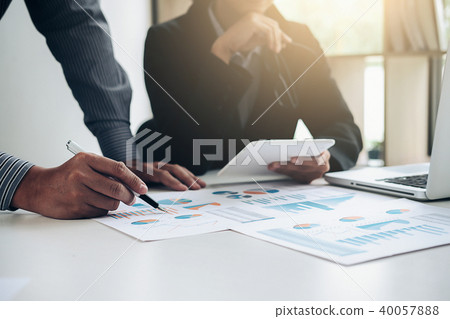 Business working at office with laptop Business working at office with laptop 40057888