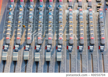 control panel of digital studio mixer. control panel of digital studio mixer. 40058704