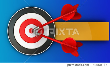 3d target with two darts 40060113