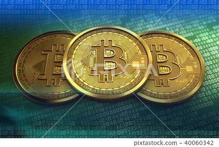 3d bitcoin stack - Stock Illustration [40060342] - PIXTA