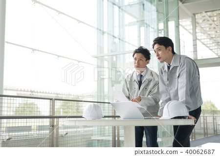 Businessman construction worker worker business image 40062687