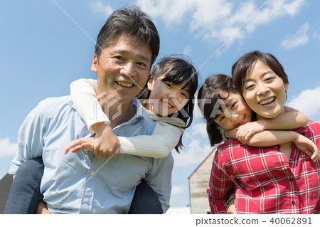 Family Blue Sky Outdoor Family Image 40062891