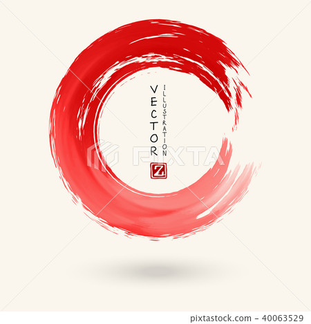 vector red ink round stroke 40063529