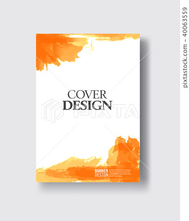 vector orange ink brush stroke - Stock Illustration [40063559] - PIXTA