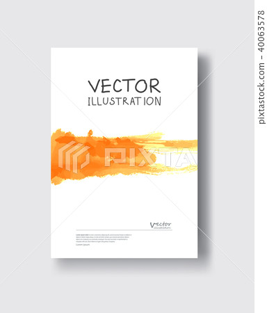 vector orange ink brush stroke 40063578