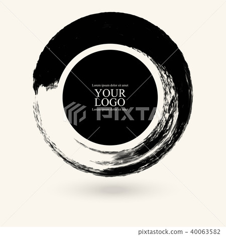 vector black ink round stroke 40063582