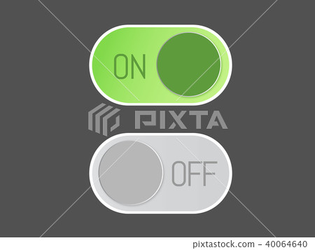 Flat vector icon On and Off Toggle switch button - Stock Illustration ...