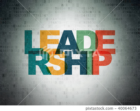Finance concept: Leadership on Digital Data Paper background 40064673