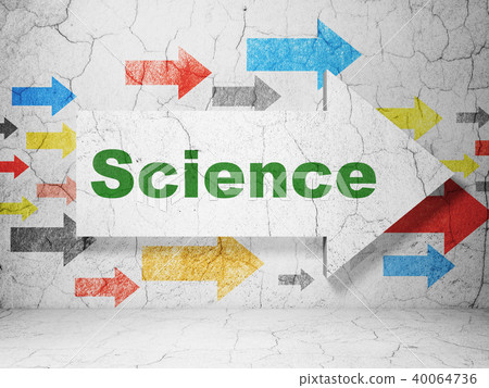 Science concept: arrow with Science on grunge wall background 40064736
