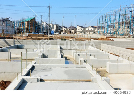 Blue sky construction site 40064923