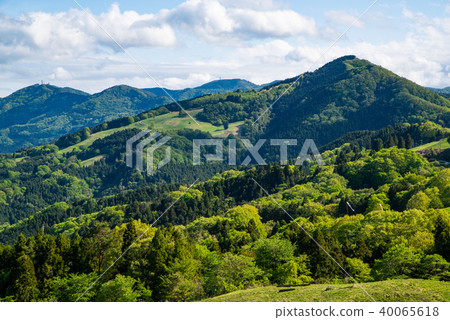 春天Higashichichibu村山脈c的山脈 40065618