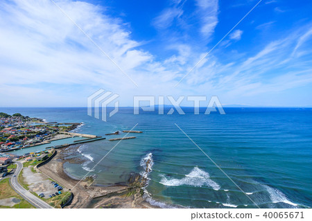 Aerial view near Tirayama city Hirasagoura coast 40065671