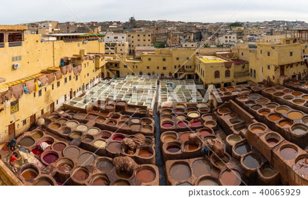 Tanneries in Fes, Morocco, Africa Tanneries in Fes, Morocco, Africa 40065929