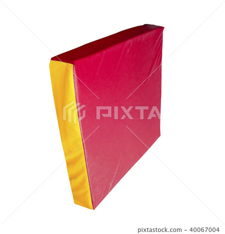 red mattress isolated on white background 40067004