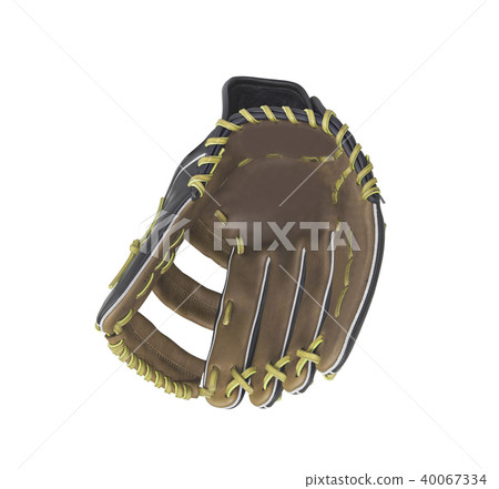 leather baseball glove isolated on white leather baseball glove isolated on white 40067334