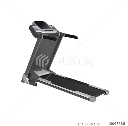 Side view of treadmill isolated on white Side view of treadmill isolated on white 40067386