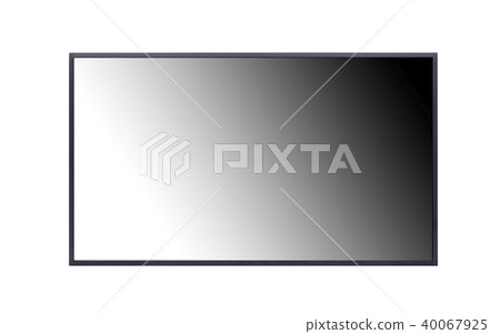 Black LCD tv screen hanging on a wall 40067925