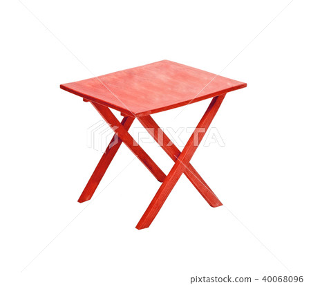 modern red table isolated on white background 40068096