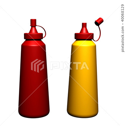 mayonnaise and tomato ketchup bottles 40068129