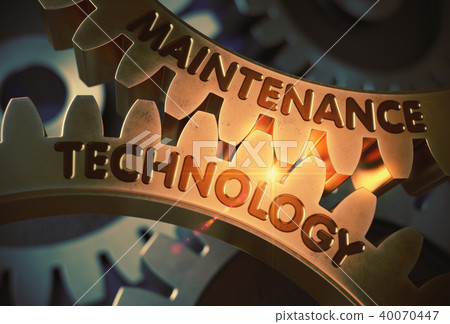 Maintenance Technology on Golden Gears. 3D Illustration. Maintenance Technology on Golden Gears. 3D Illustration. 40070447