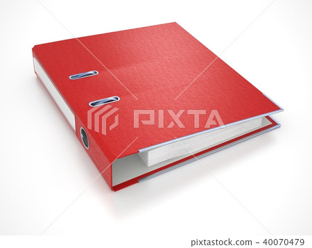 Red Folder Isolated on White. 3d. - Stock Illustration [40070479] - PIXTA