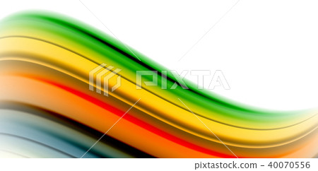 Gel jelly fluid flowing liquid rainbow style colours, wave abstract background, modern minimal 40070556