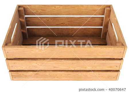 wooden box isolated on white background. - Stock Illustration [40070647 ...