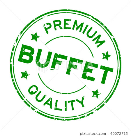 Grunge green premium quality buffet rubber stamp 40072715