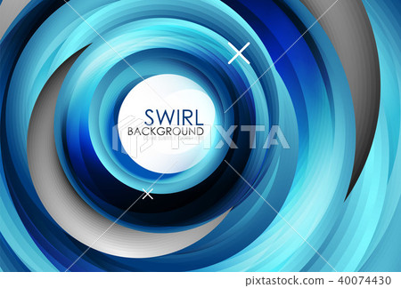 Spiral swirl flowing lines 3d vector abstract background 40074430