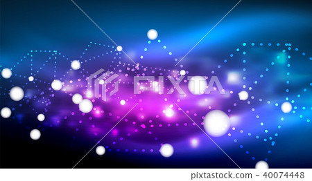 Shiny stars, neon glowing digital connected light dots Shiny stars, neon glowing digital connected light dots 40074448