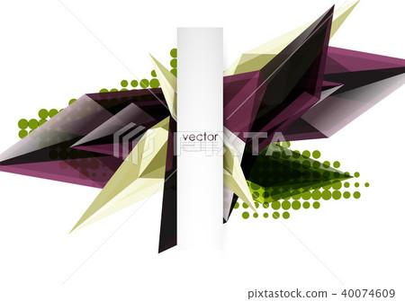 Colorful blooming crystals vector abstract background 40074609