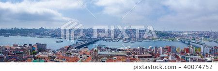Panoramic image of Istanbul with Galata Bridge Panoramic image of Istanbul with Galata Bridge 40074752