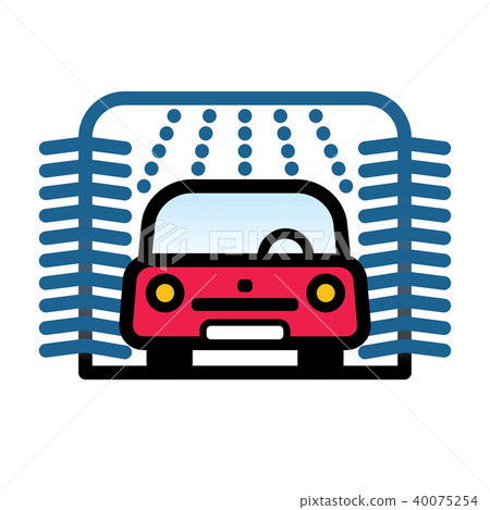 Passenger Car at automatic car wash station 40075254