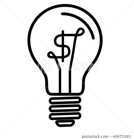 Light Bulb Lamp with US Dollar currency symbol 40075265