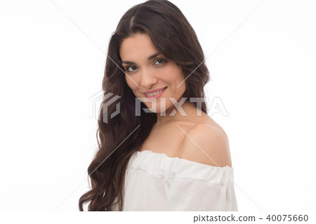 Portrait of wonderful mid aged brunette woman 40075660