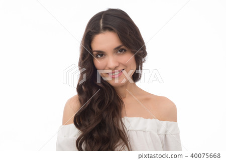 Portrait of wonderful mid aged brunette woman Portrait of wonderful mid aged brunette woman 40075668