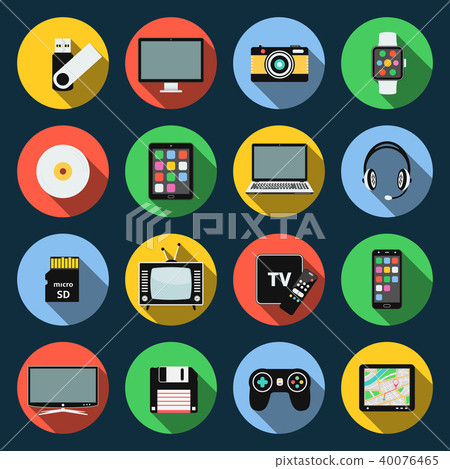 Gadget flat icons 40076465
