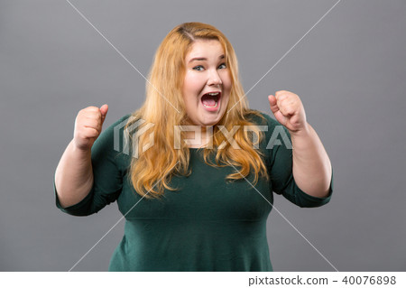 Pleasant emotional woman looking at you 40076898